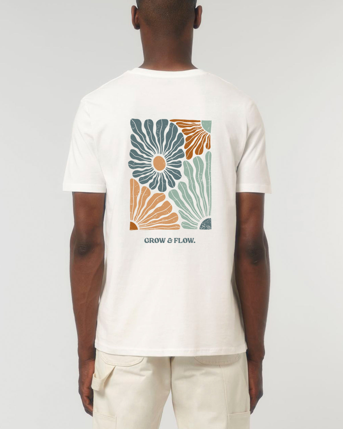 BIO T-SHIRT MIT BACKPRINT "FLOWERS II."