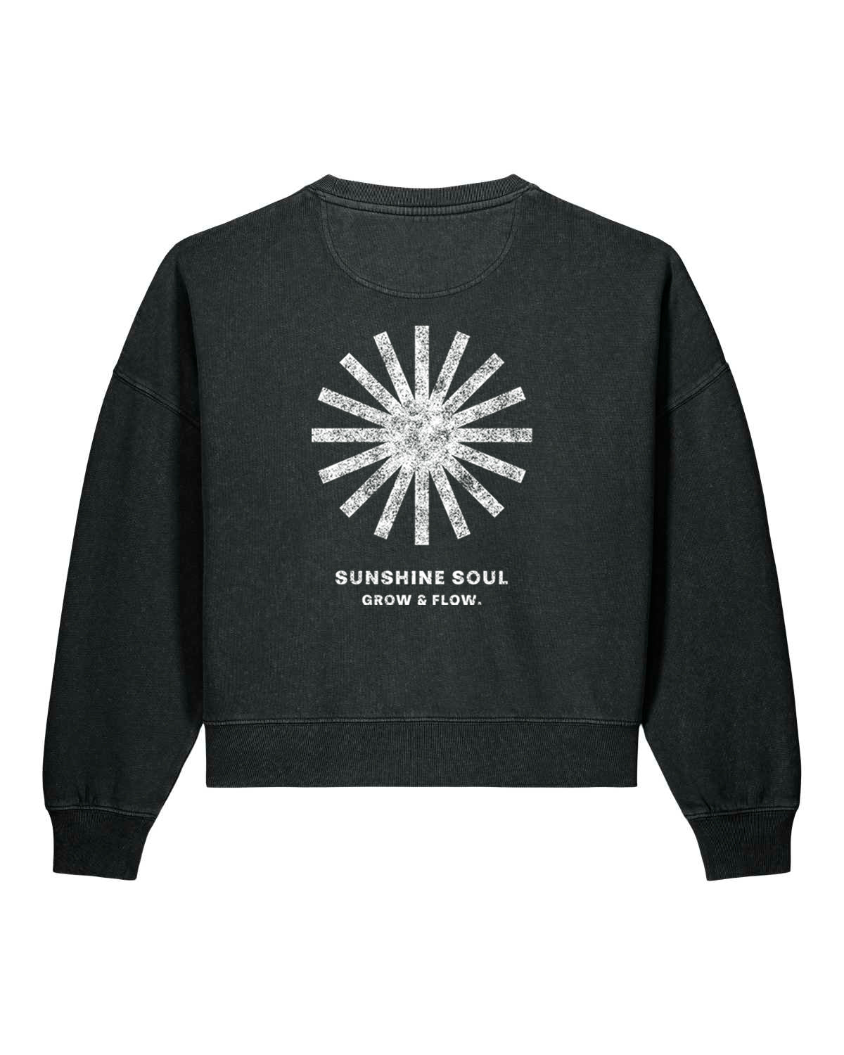 BIO FRAUEN SWEATSHIRT MIT BACKPRINT "SUNSOUL."
