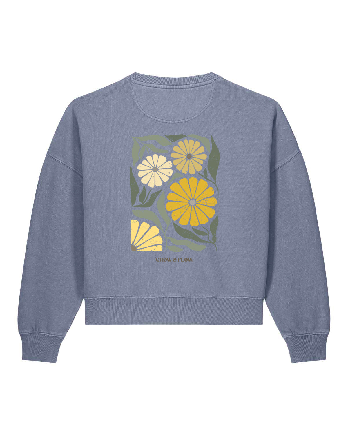 BIO FRAUEN SWEATSHIRT MIT BACKPRINT "DANDELION."
