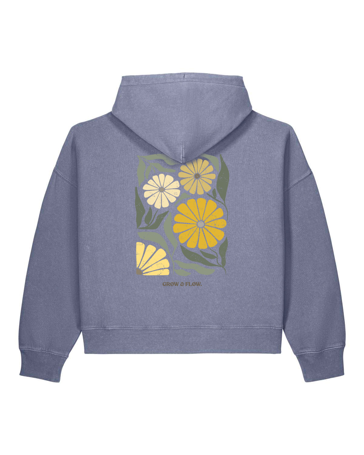 BIO FRAUEN HOODIE MIT BACKPRINT "DANDELION."
