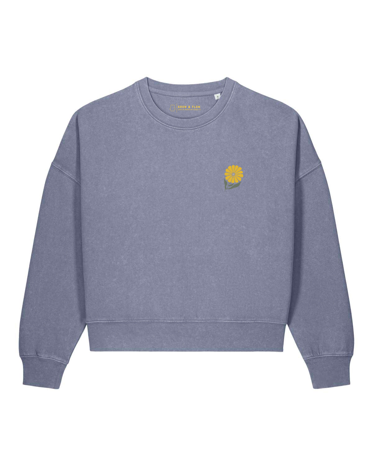 BIO FRAUEN SWEATSHIRT MIT BACKPRINT "DANDELION."