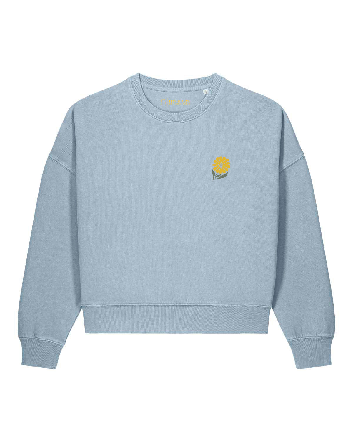 BIO FRAUEN SWEATSHIRT MIT BACKPRINT "DANDELION."
