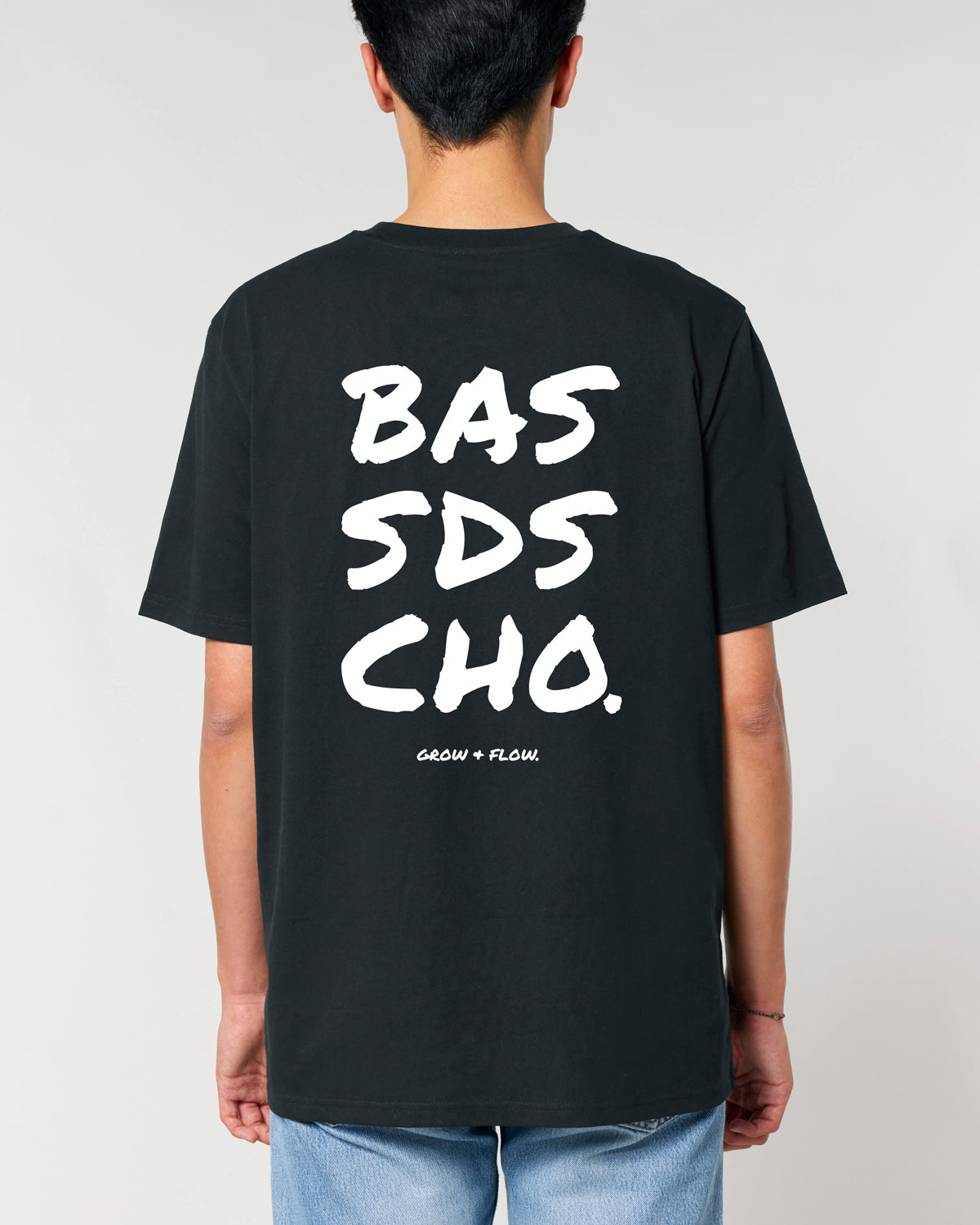 BIO T-SHIRT MIT BACKPRINT "BASSD SCHO 2.0."
