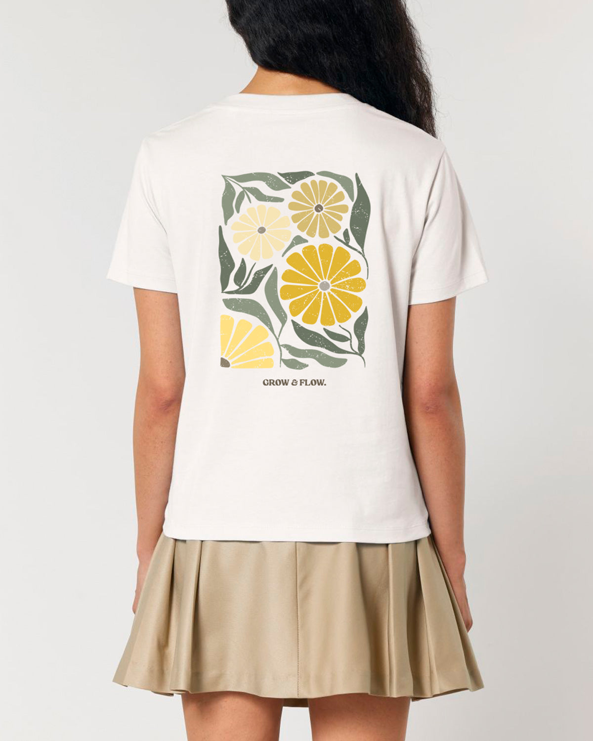 BIO T-SHIRT MIT BACKPRINT "DANDELION."