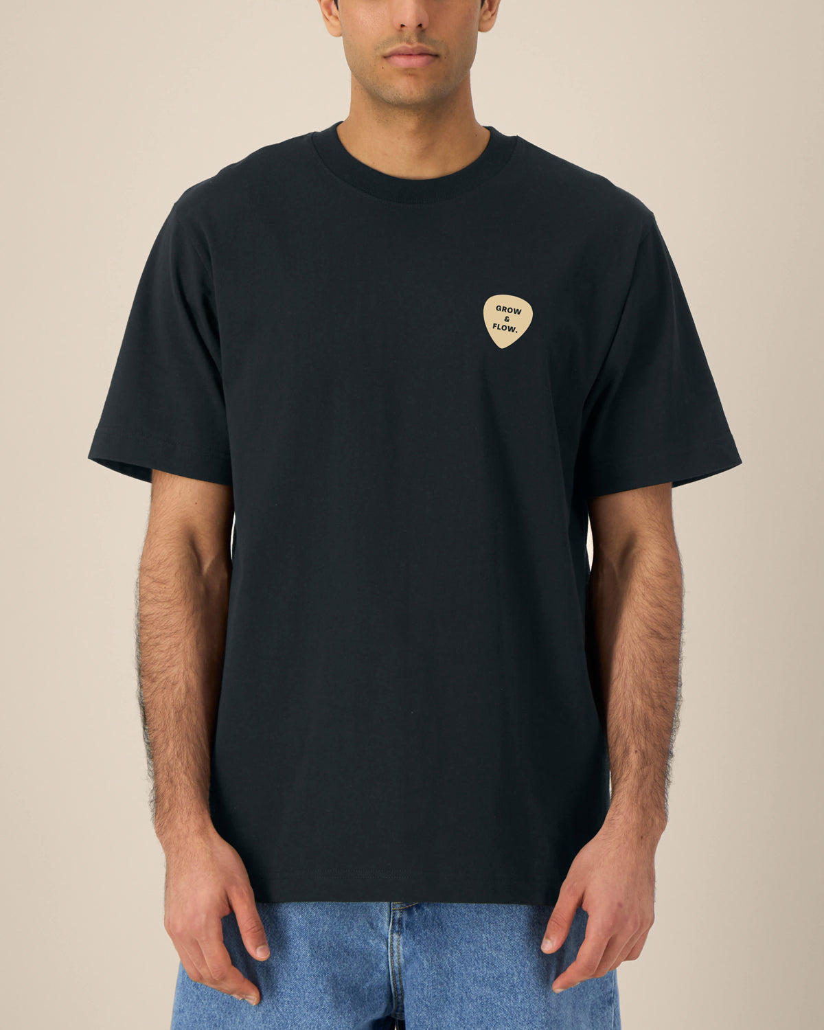 BIO T-SHIRT MIT BACKPRINT "THREE GREAT CHORDS."