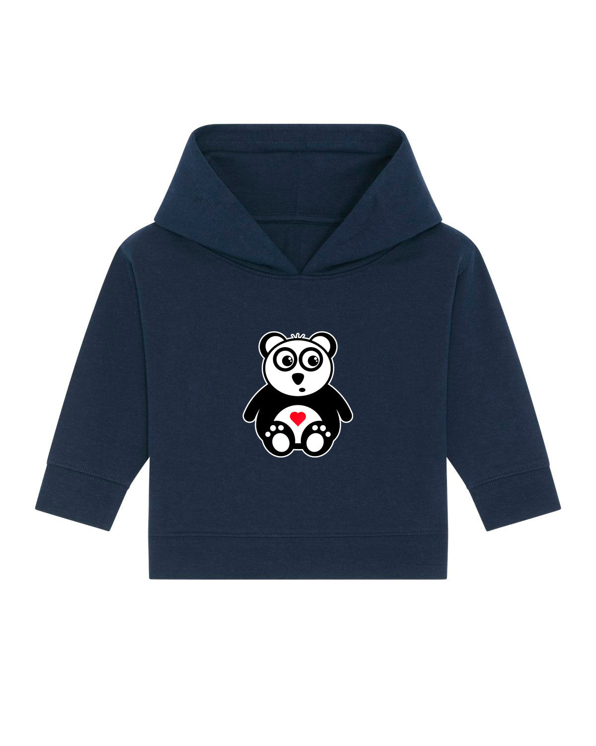 BIO-BABY HOODIE "PURE. PANDA. HEART."