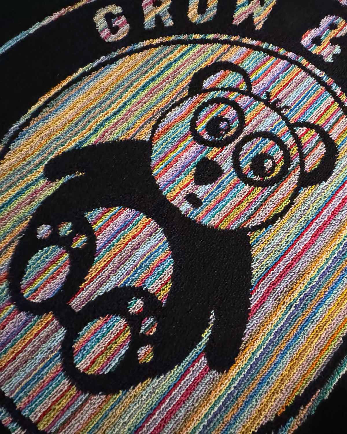 DUSCHTUCH "PANDA." (ZERO WASTE AUS CA. 30% RECYCELTEN GARNEN)
