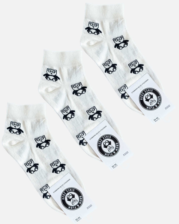 Bio-Sneakersocken Vorteilspack "Panda" (3er-Set)