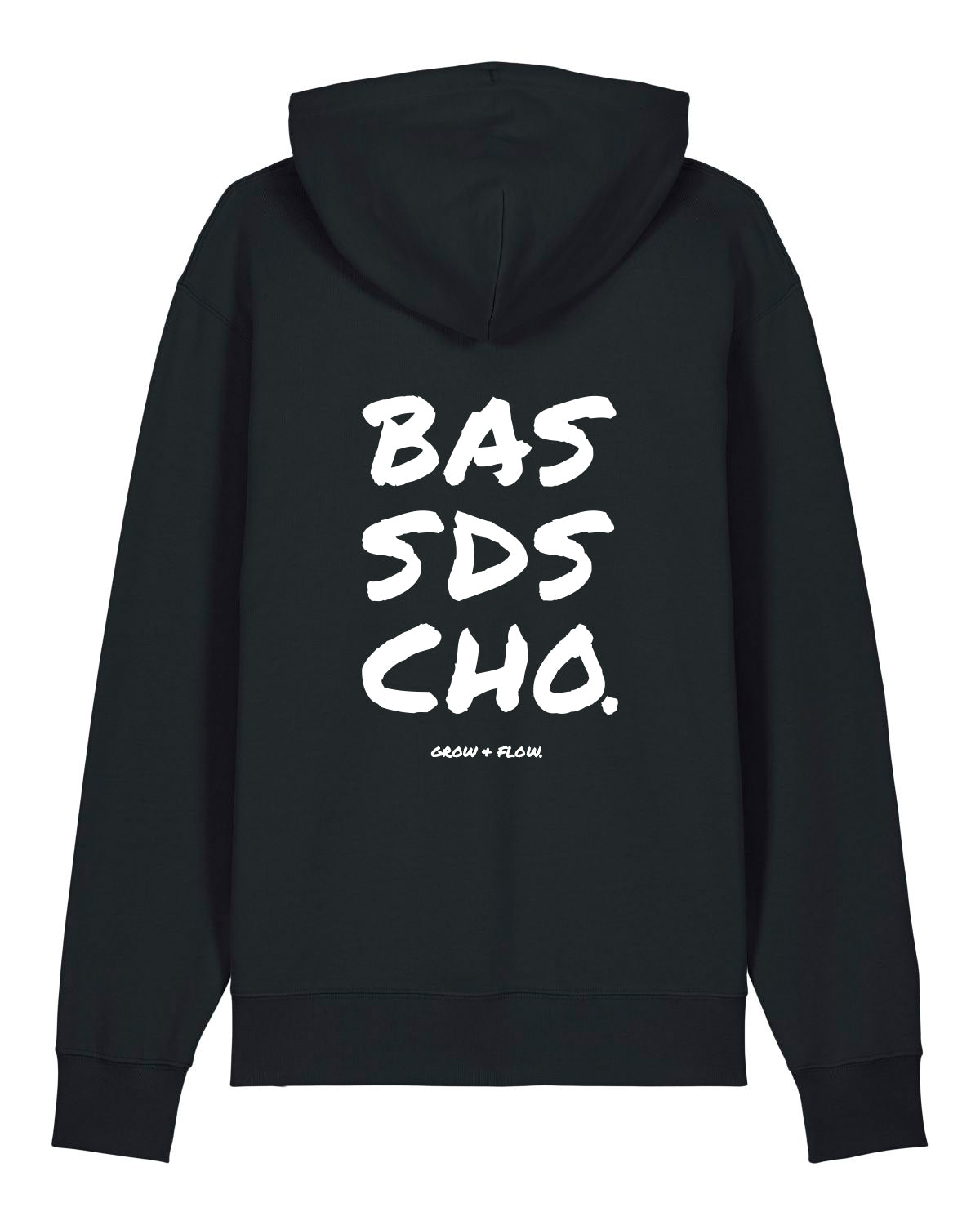 BIO HOODIE MIT BACKPRINT "BASSD SCHO 2.0."