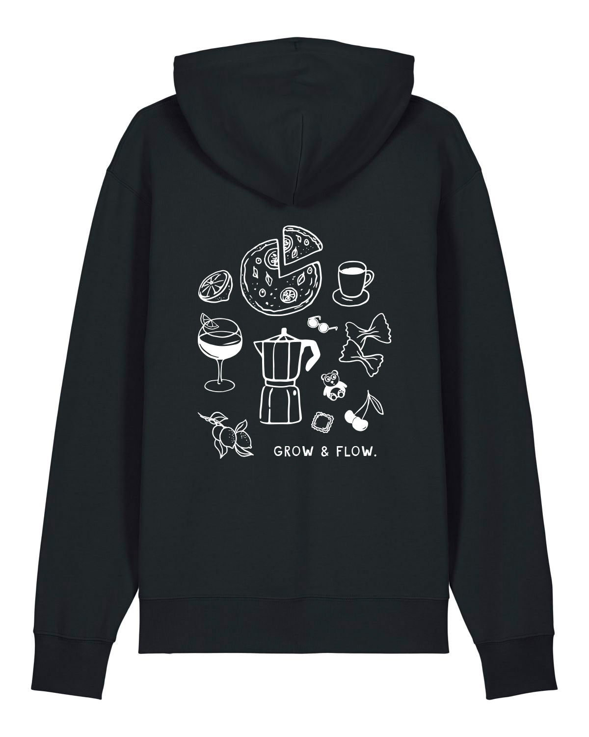 BIO HOODIE MIT BACKPRINT "CIAO ITALIA."