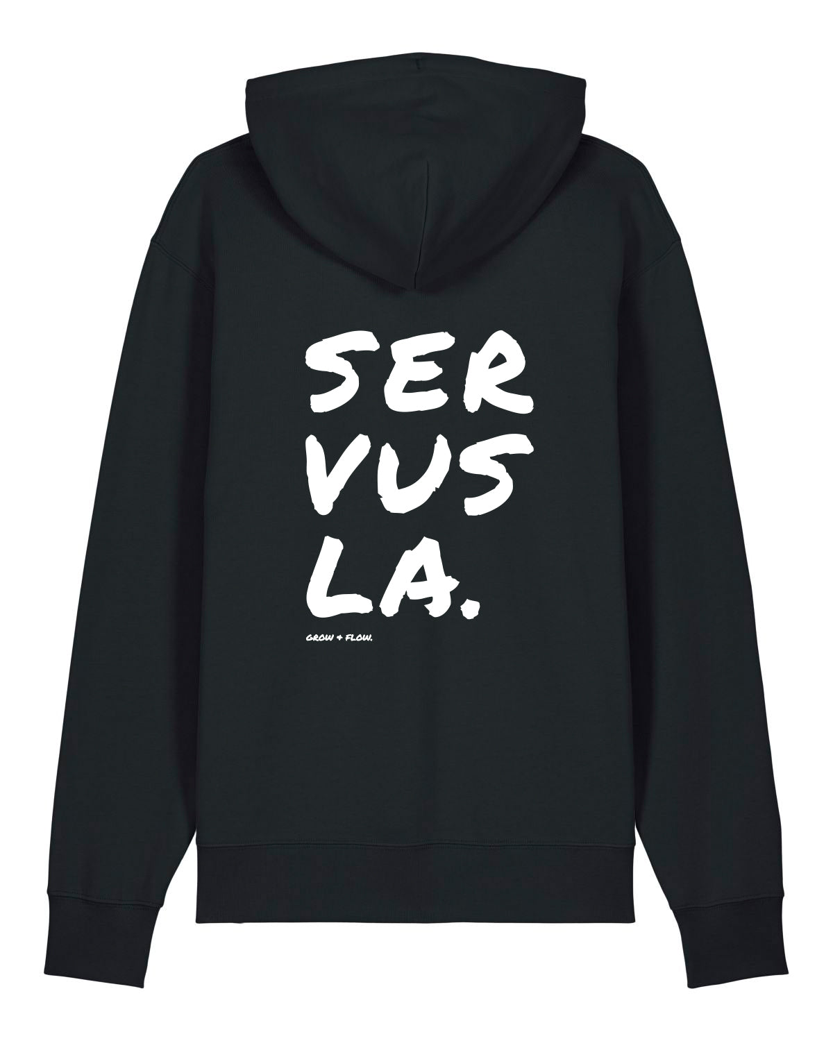 BIO HOODIE MIT BACKPRINT "SERVUSLA 2.0."