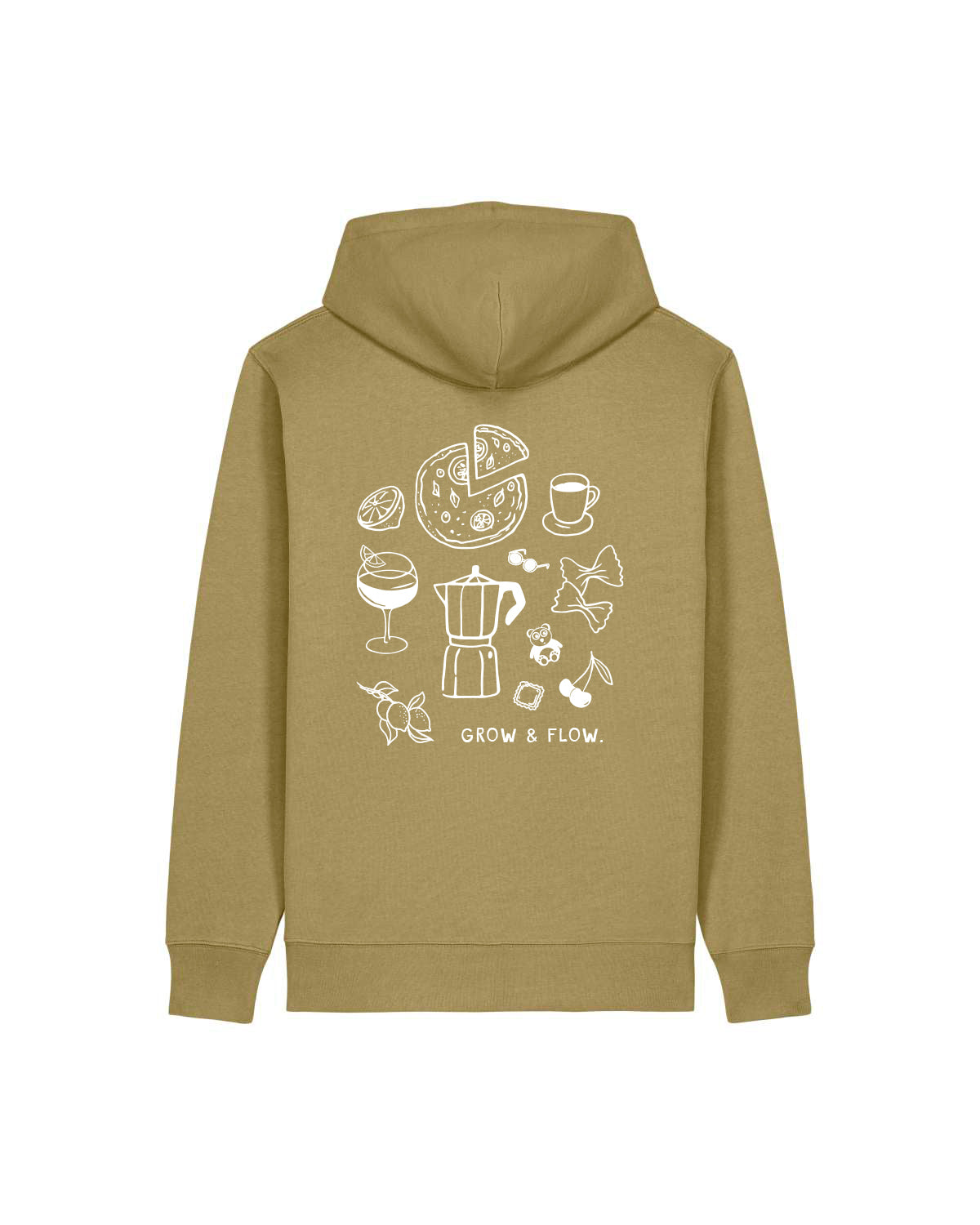 BIO HOODIE MIT BACKPRINT "CIAO ITALIA."