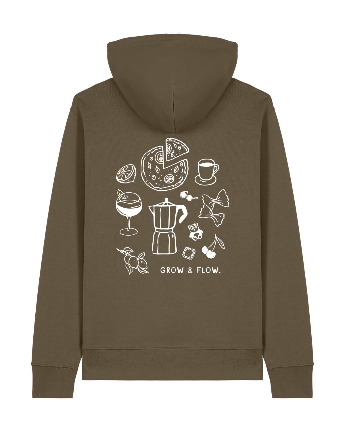 BIO HOODIE MIT BACKPRINT "CIAO ITALIA."