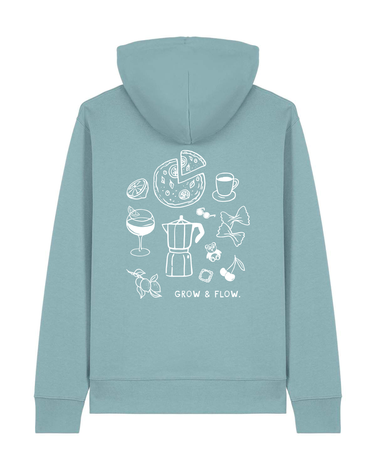 BIO HOODIE MIT BACKPRINT "CIAO ITALIA."