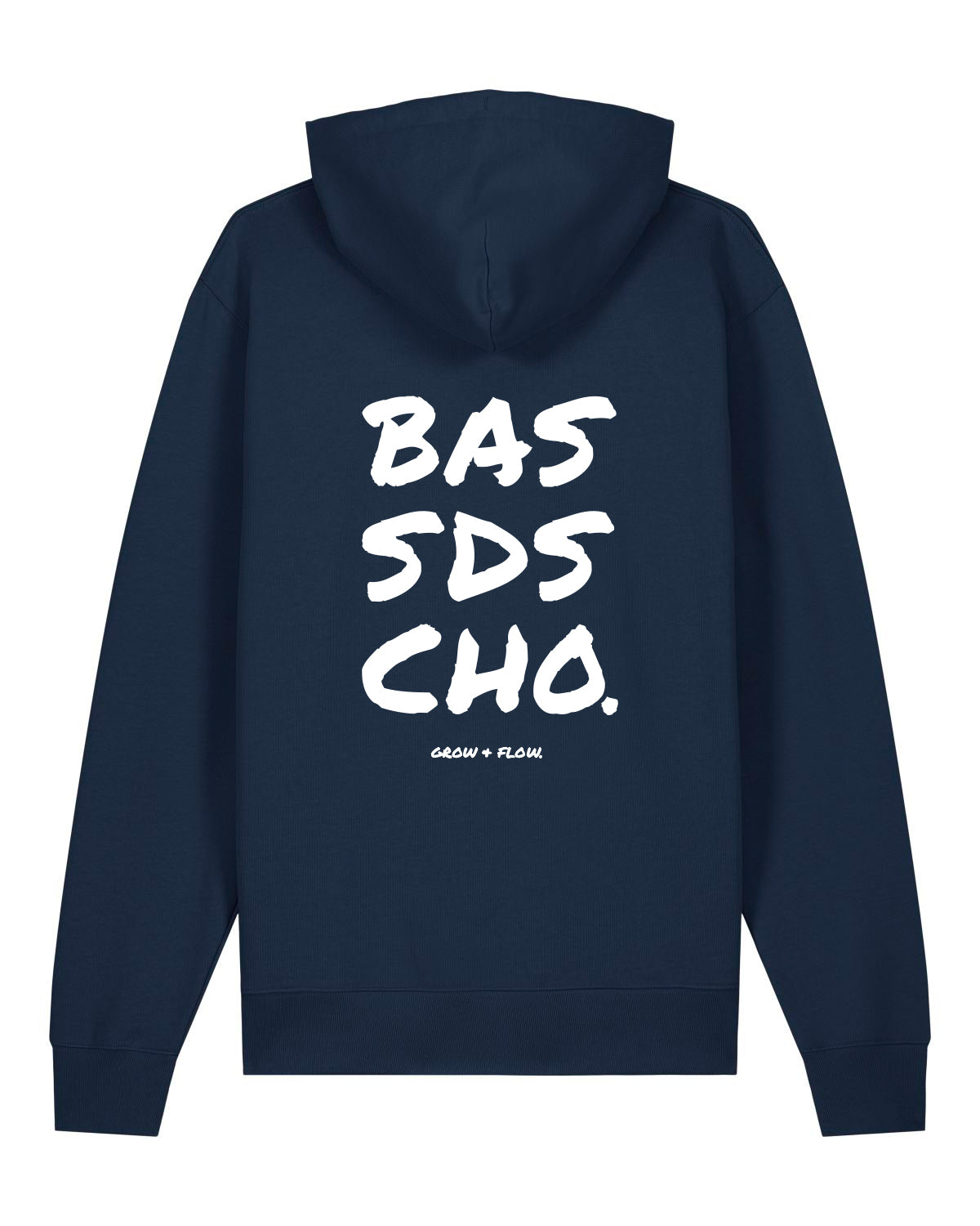 BIO HOODIE MIT BACKPRINT "BASSD SCHO 2.0."