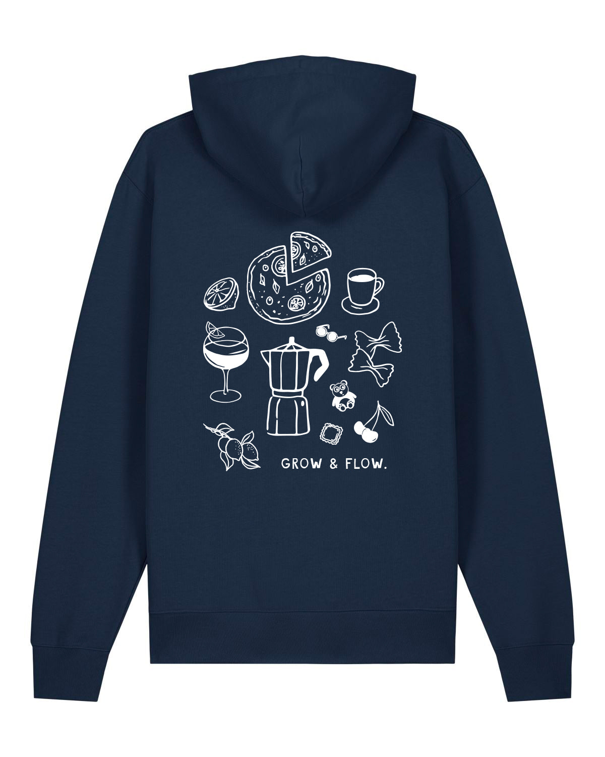 BIO HOODIE MIT BACKPRINT "CIAO ITALIA."