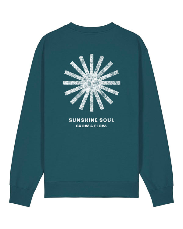 BIO CREWNECK-SWEATSHIRT WITH BACKPRINT "SUNSOUL."