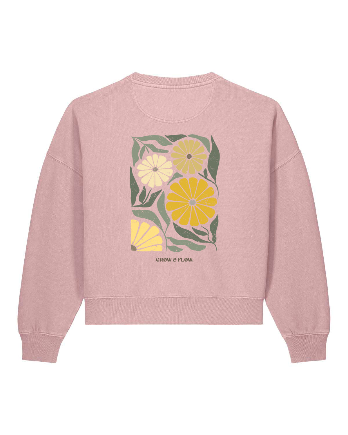 BIO FRAUEN SWEATSHIRT  MIT BACKPRINT "DANDELION."