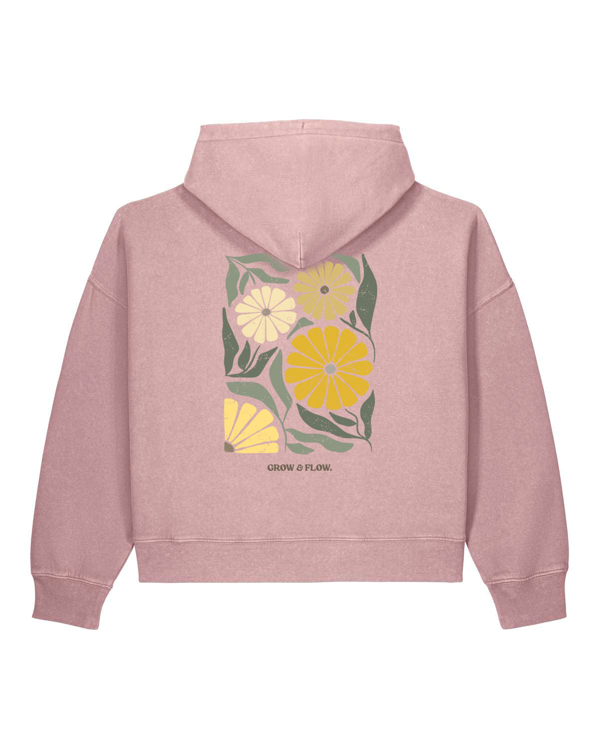 BIO FRAUEN HOODIE MIT BACKPRINT "DANDELION."