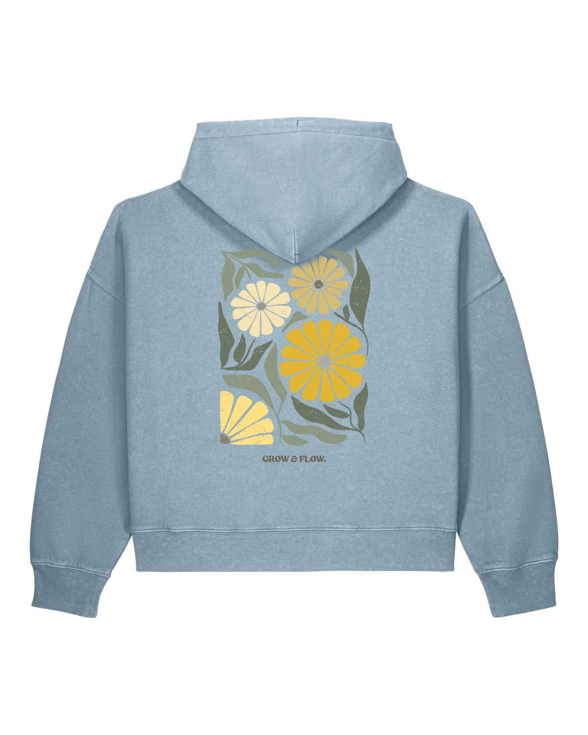 BIO FRAUEN HOODIE MIT BACKPRINT "DANDELION."