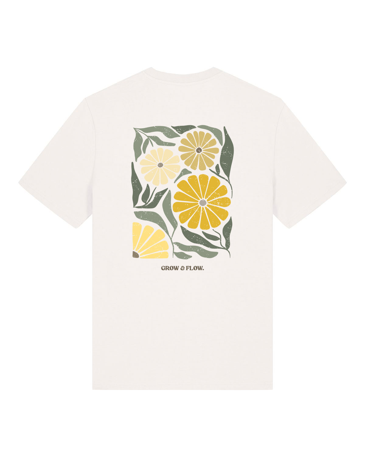 BIO T-SHIRT MIT BACKPRINT "DANDELION."