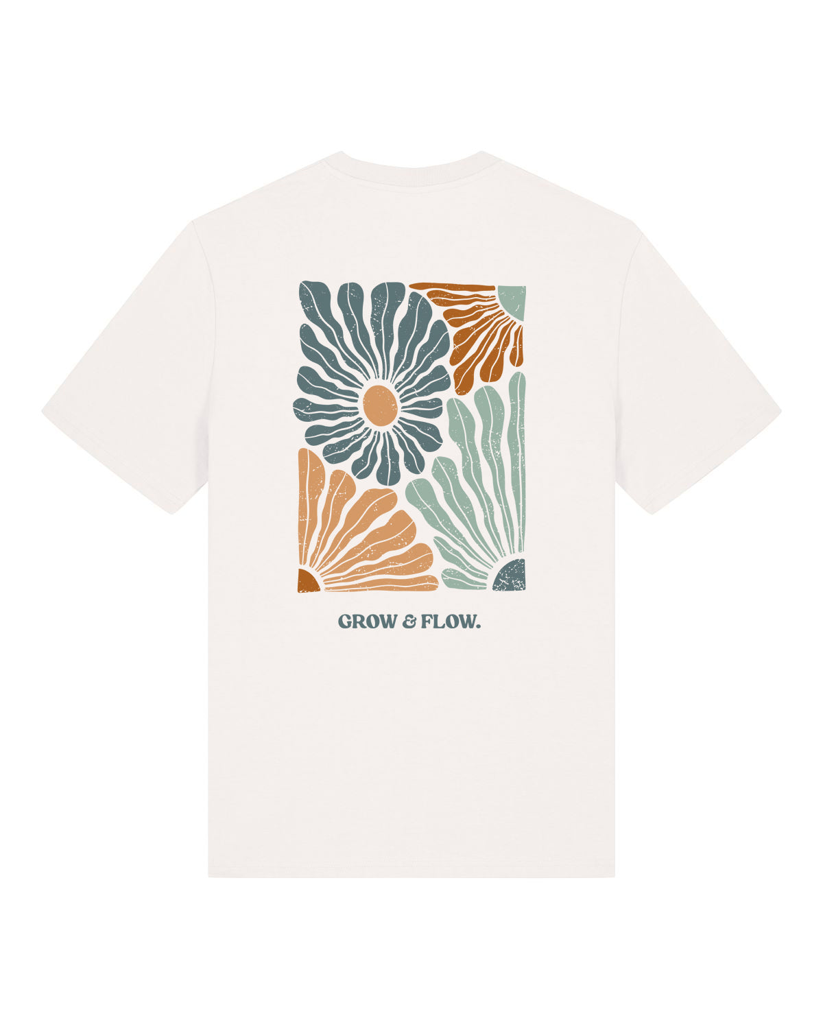 BIO T-SHIRT MIT BACKPRINT "FLOWERS II."