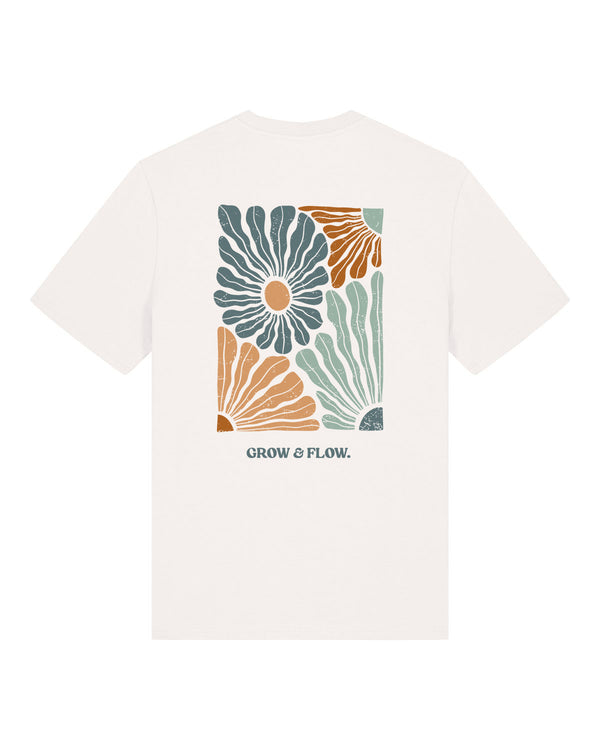 BIO T-SHIRT WITH BACKPRINT "FLOWERS II."