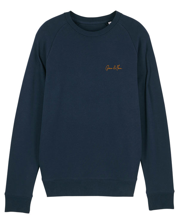 BIO RUNDHALS-SWEATSHIRT "HORIZON. SIGNED. ORANGE."