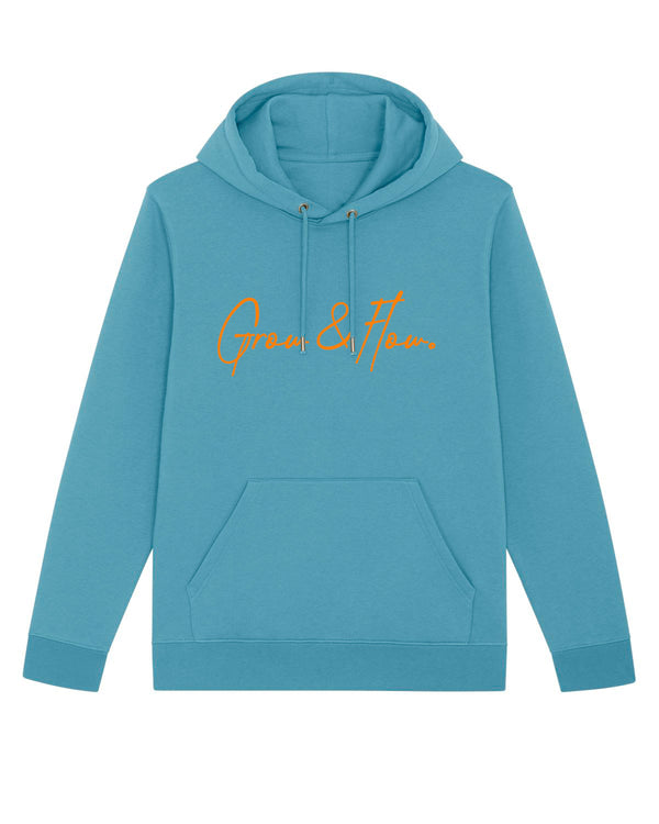 BIO HOODIE "HORIZON. SIGNED. ORANGE."