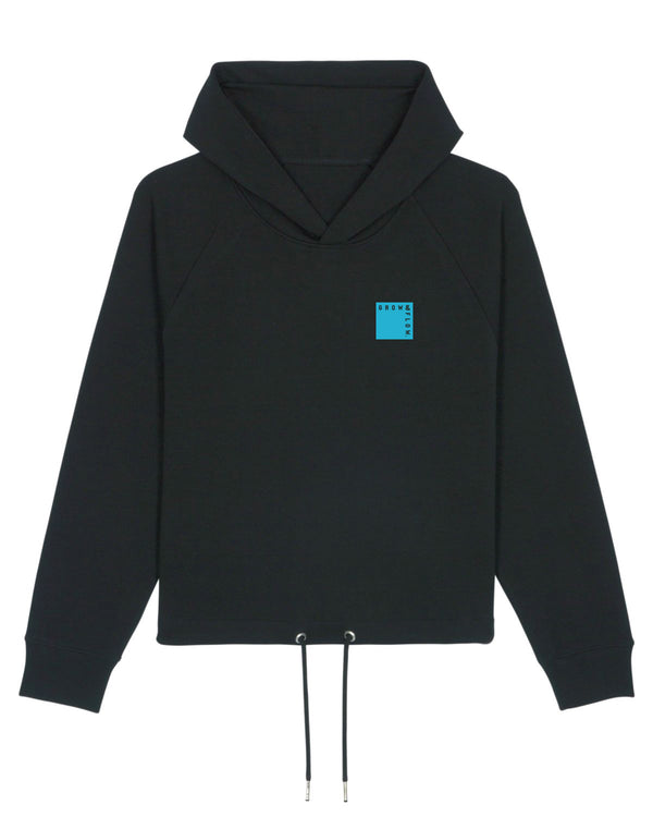KURZER BIO-LADIES KAPUZENSWEAT "MMXX SQUARE."