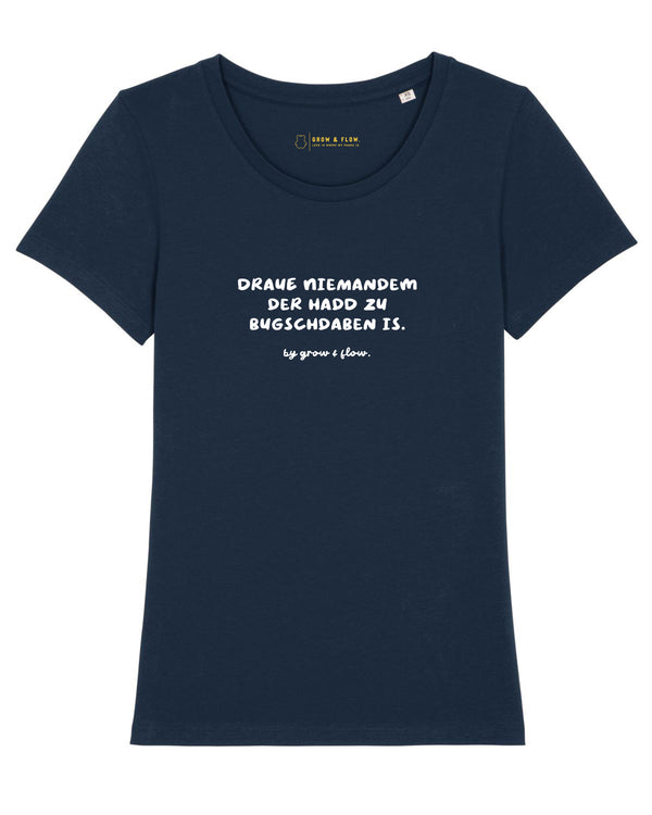 BIO-LADIES T-SHIRT ANLIEGEND "BUGSCHDABEN."