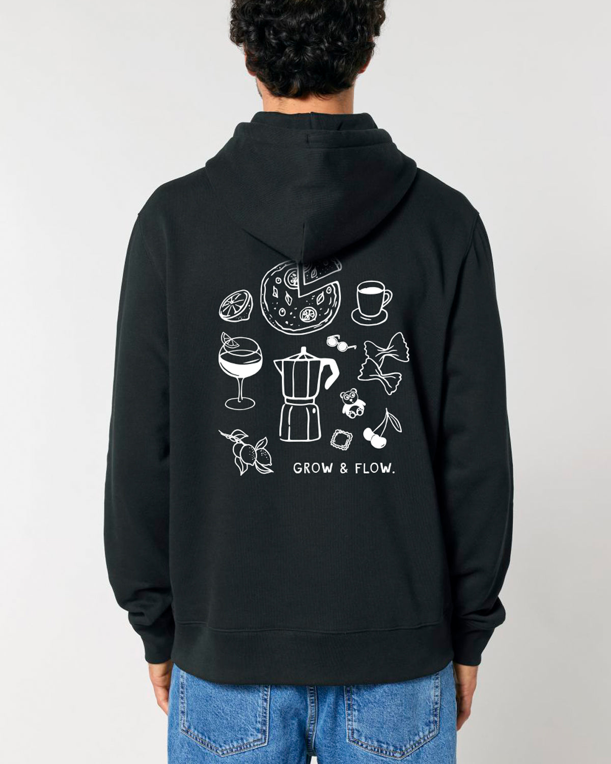 BIO HOODIE MIT BACKPRINT "CIAO ITALIA."