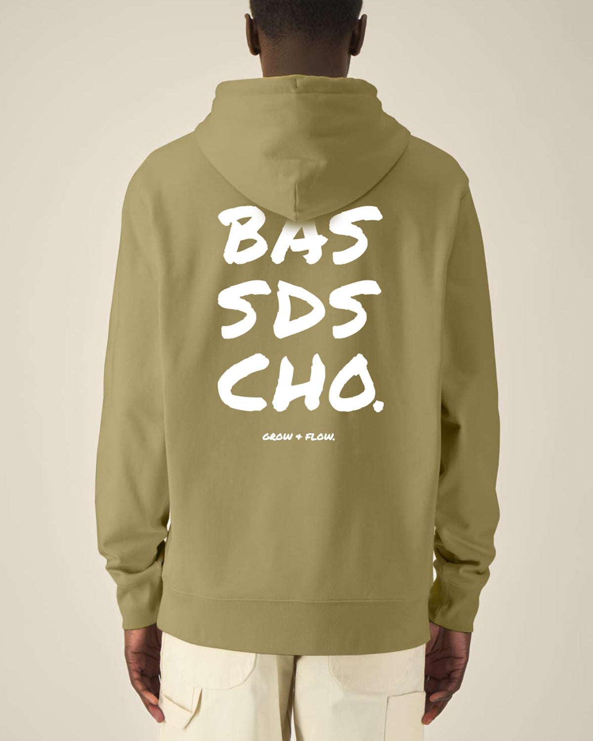 BIO HOODIE MIT BACKPRINT "BASSD SCHO 2.0."