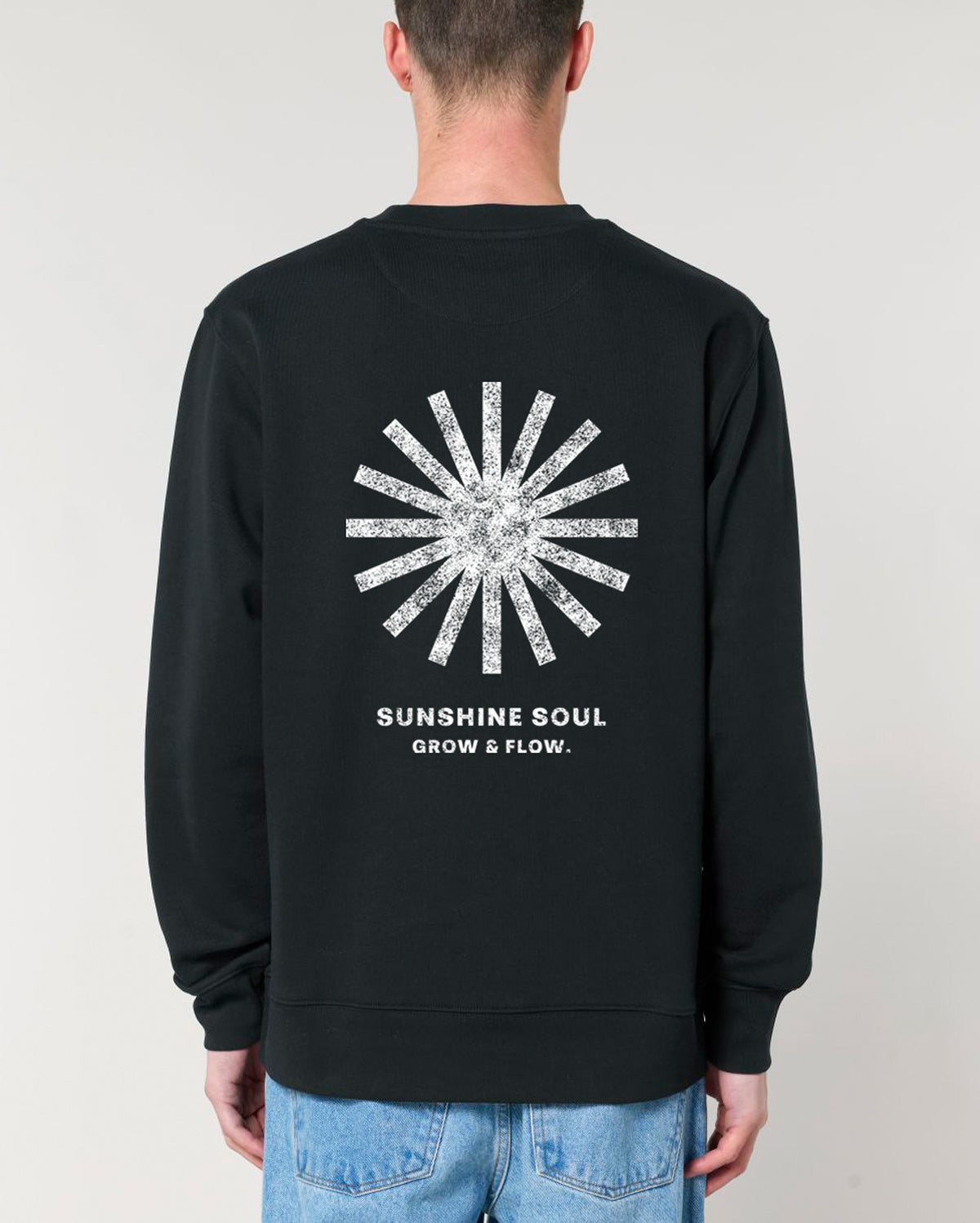 BIO CREWNECK-SWEATSHIRT MIT BACKPRINT "SUNSOUL."