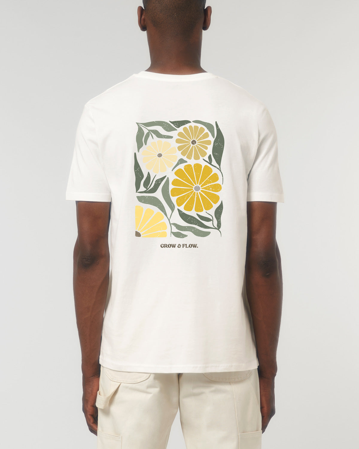 BIO T-SHIRT MIT BACKPRINT "DANDELION."