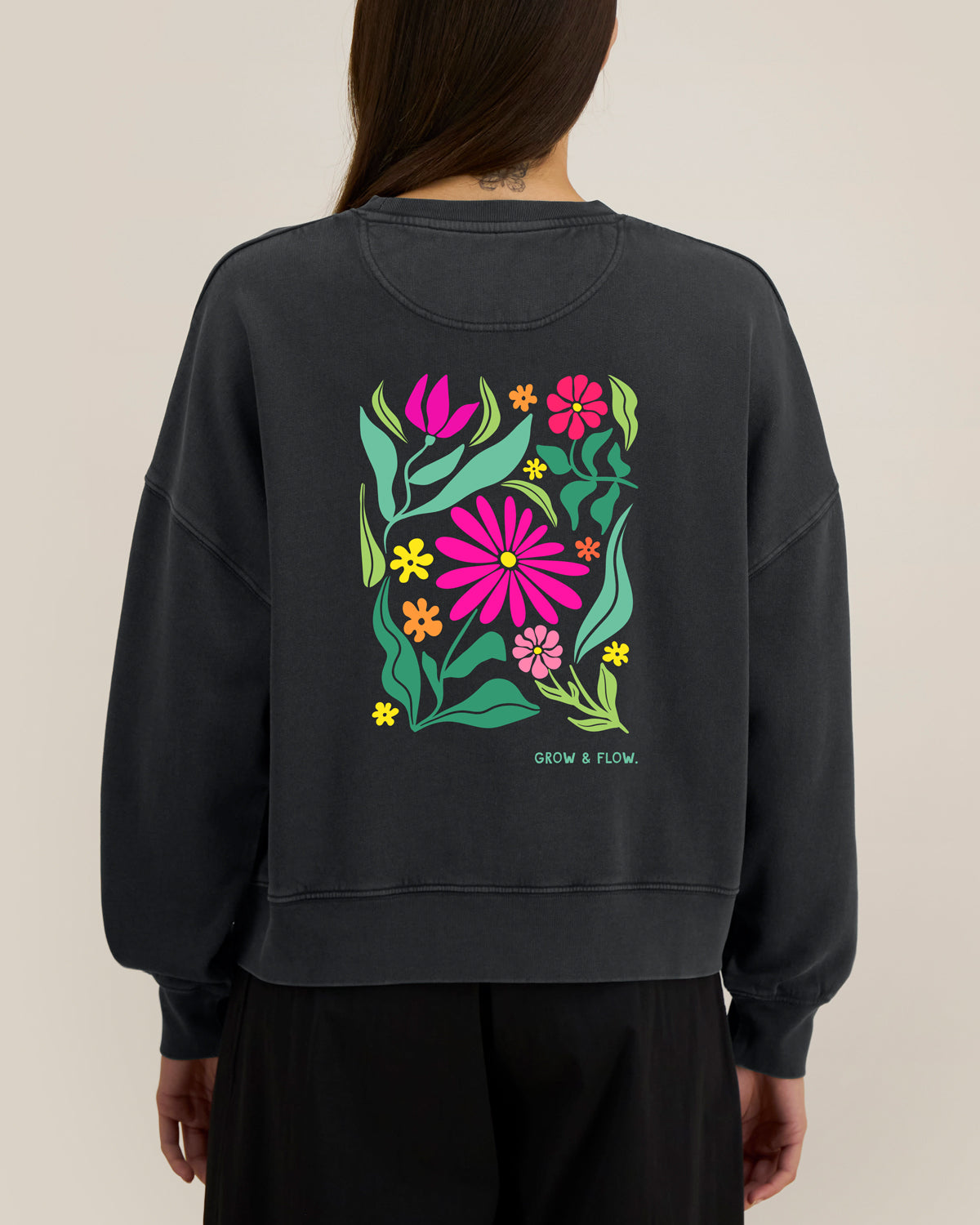 BIO FRAUEN SWEATSHIRT  MIT BACKPRINT "MARTINI."