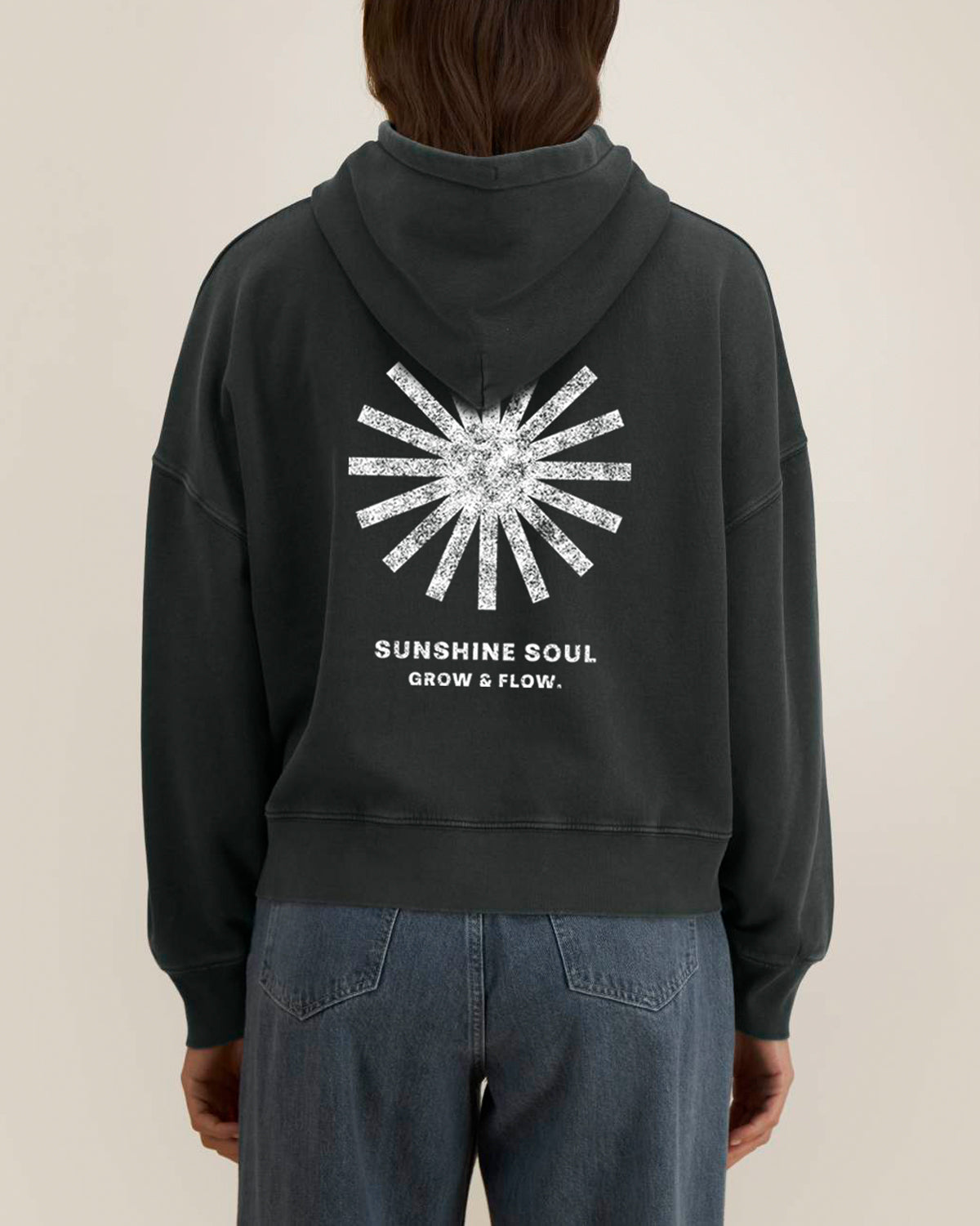 BIO FRAUEN HOODIE MIT BACKPRINT "SUNSOUL."