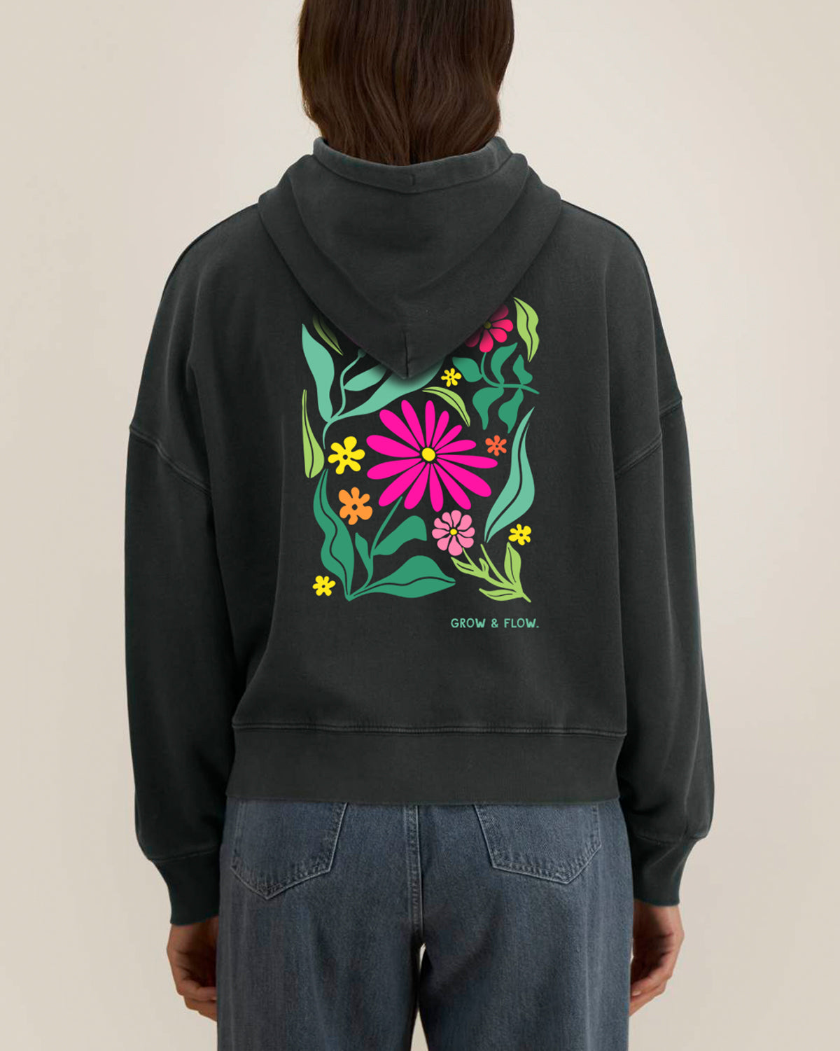 BIO FRAUEN HOODIE MIT BACKPRINT "MARTINI."