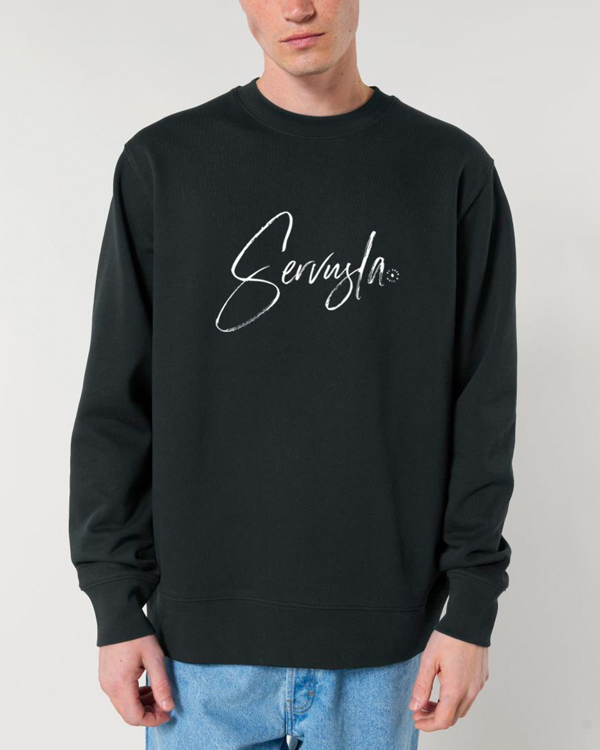 BIO CREWNECK-SWEATSHIRT "SERVUSLA."
