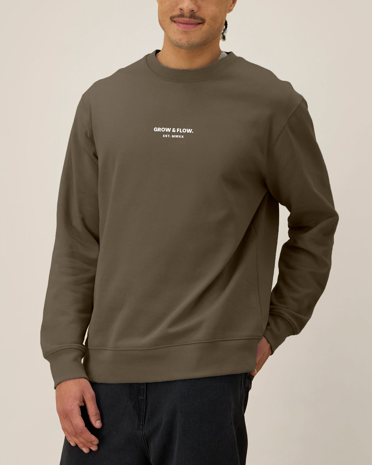 BIO CREWNECK-SWEATSHIRT "GROW & FLOW.