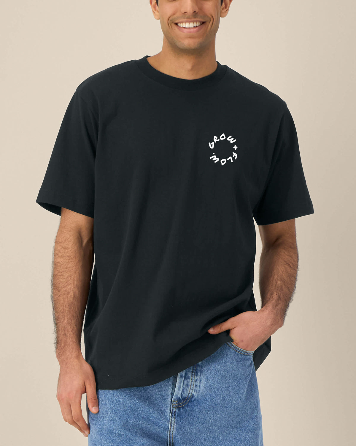 BIO T-SHIRT MIT BACKPRINT "SERVUSLA 2.0."