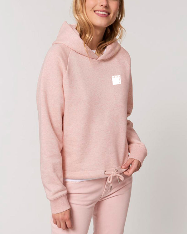 KURZER BIO-LADIES KAPUZENSWEAT "MMXX SQUARE."