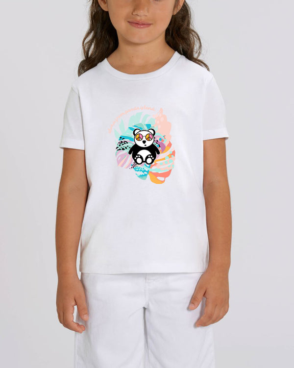 BIO-KIDS T-SHIRT "LOVE. PANDA. PEACE."