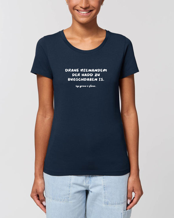 BIO-LADIES T-SHIRT ANLIEGEND "BUGSCHDABEN."