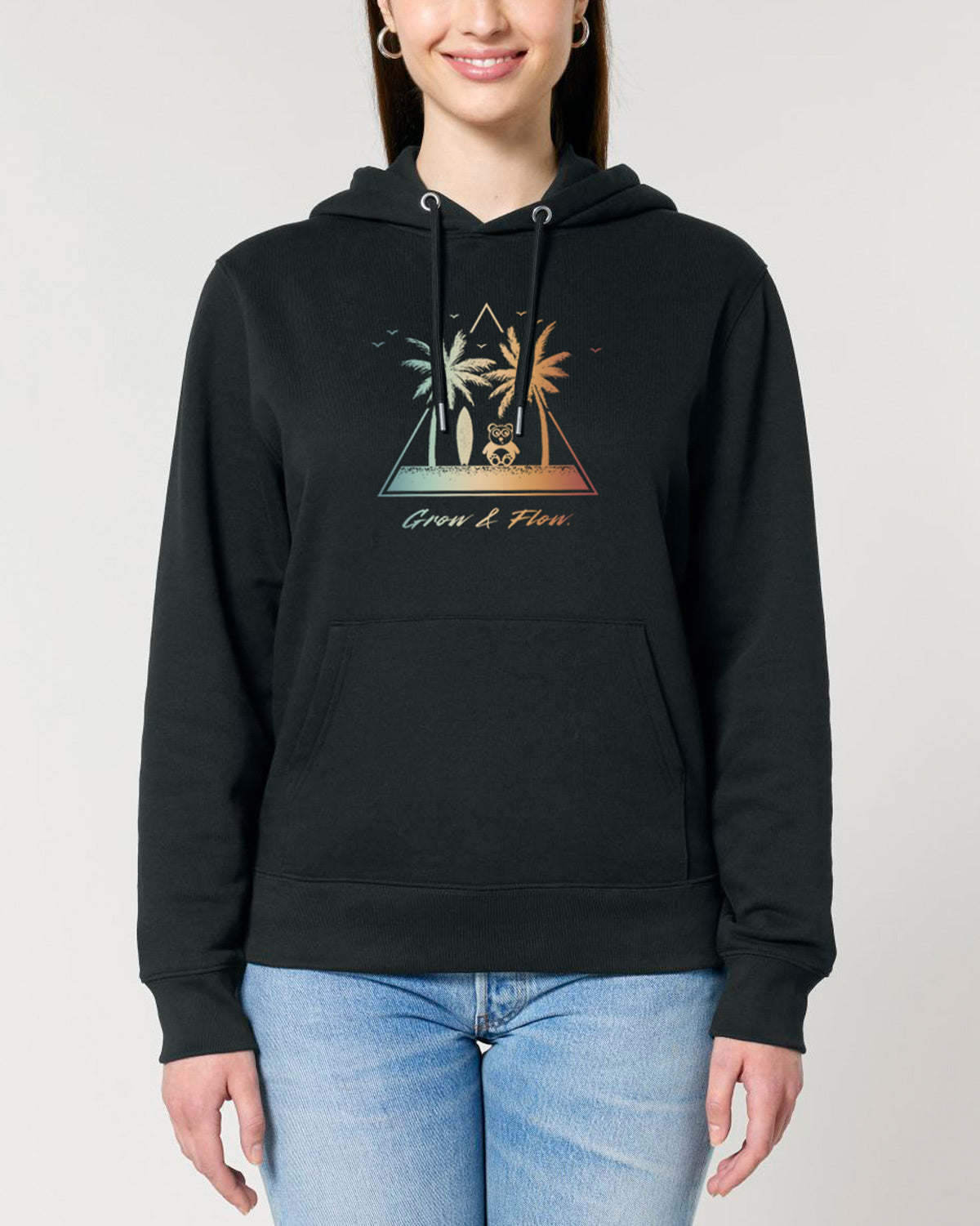 BIO HOODIE "PANDA.BEACH.RETRO."
