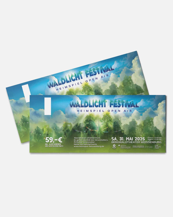 WALDLICHT FESTIVAL 2025 SPARSET MIT OFFIZIELLEM T-SHIRT GENDERNEUTRAL.