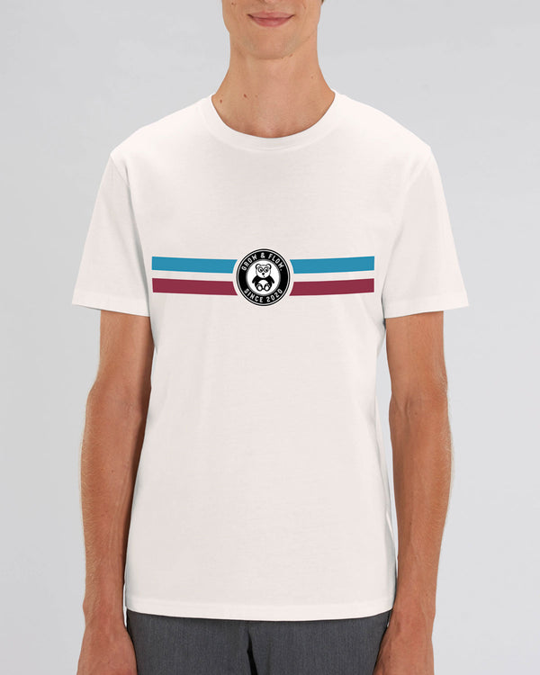 BIO PREMIUM T-SHIRT "GROW & FLOW. PANDA. STRIPES."