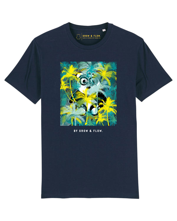 BIO PREMIUM T-SHIRT „PALM. PARTY. PANDA. WHITE."