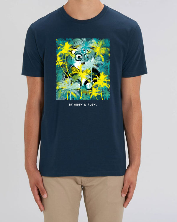 BIO PREMIUM T-SHIRT „PALM. PARTY. PANDA. WHITE."