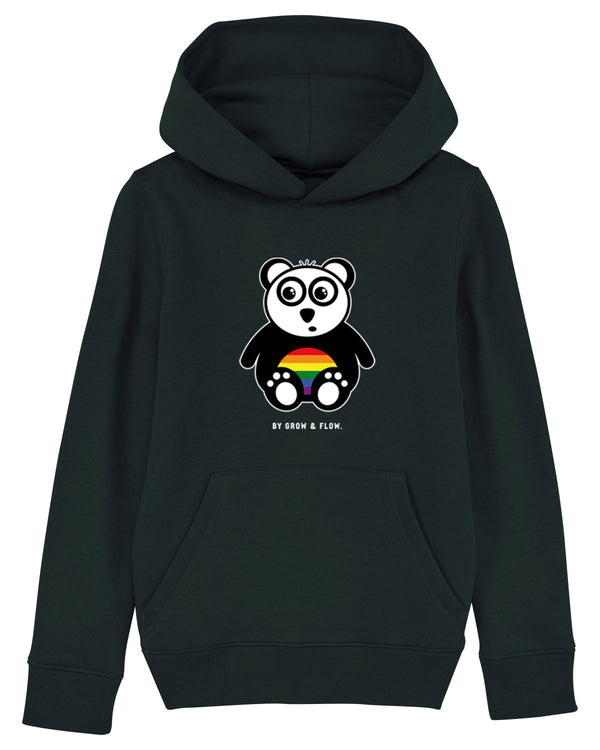 BIO-KIDS HOODIE "PRIDE. PANDA. WHITE."